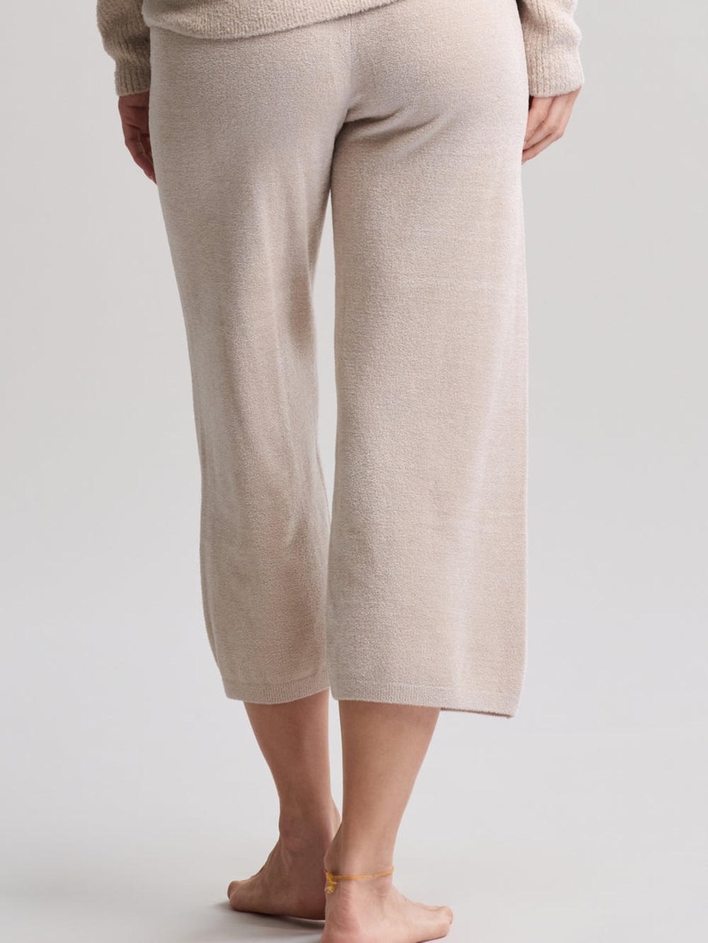 NWT Barefoot Dreams CozyChic Ultra Lite Crop Pant in Beach Rock Beige Tall XL - Picture 4 of 12